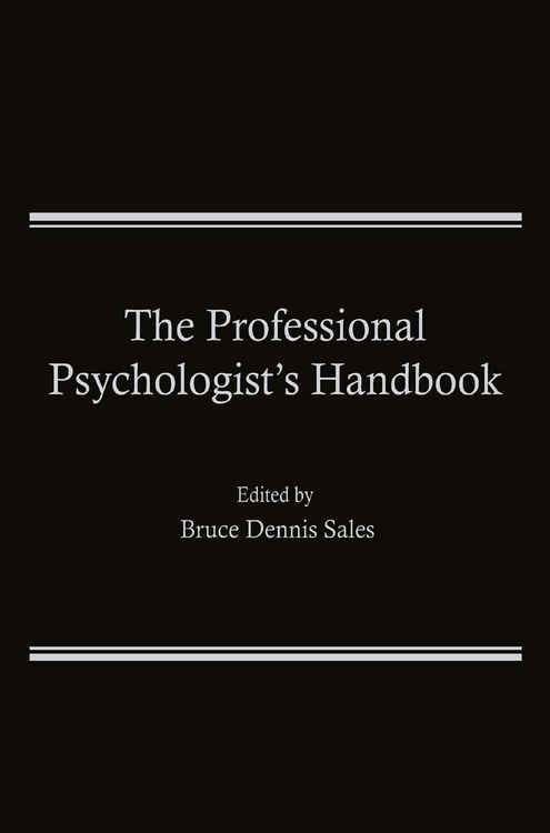 Produktbild: The Professional Psychologist&rsquo;s Handbook