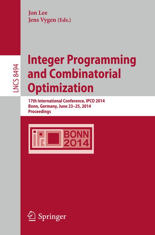 Produktbild: Integer Programming and Combinatorial Optimization