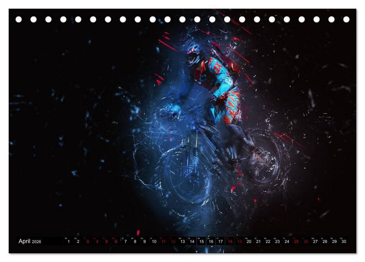Produktbild: Downhill Explosion (Tischkalender 2026 DIN A5 quer), CALVENDO Monatskalender