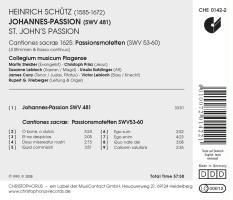 Produktbild: Heinrich Sch&uuml;tz - St.John Passion SWV 481