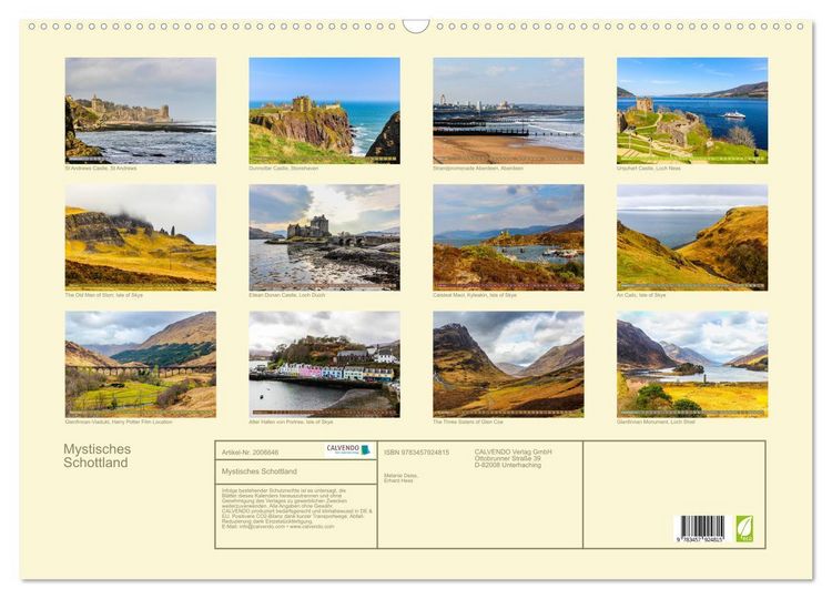 Produktbild: Mystisches Schottland (Wandkalender 2026 DIN A2 quer), CALVENDO Monatskalender