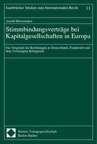 Produktbild: Stimmbindungsvertr&auml;ge bei Kapitalgesellschaften in Europa