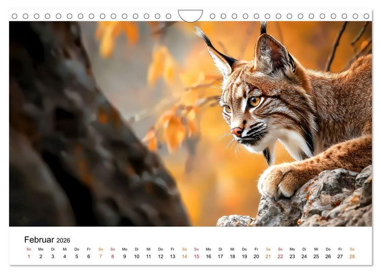 Produktbild: Luchse - die Stimme der Wildnis (Wandkalender 2026 DIN A4 quer), CALVENDO Monatskalender