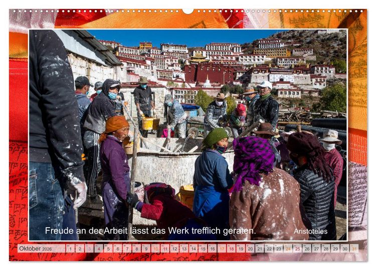 Produktbild: Farben Tibets (Wandkalender 2026 DIN A2 quer), CALVENDO Monatskalender