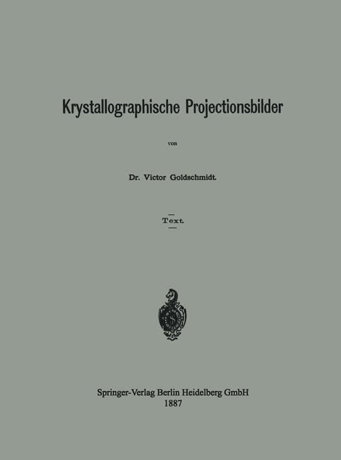 Produktbild: Krystallographische Projectionsbilder