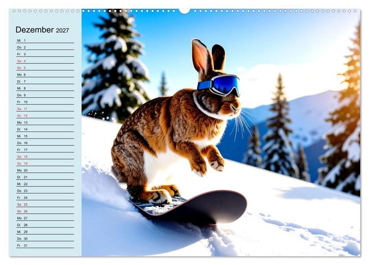 Produktbild: Tierisch kreativ: Hobbies im Tierreich (hochwertiger Premium Wandkalender 2027 DIN A2 quer), Kunstdruck in Hochglanz