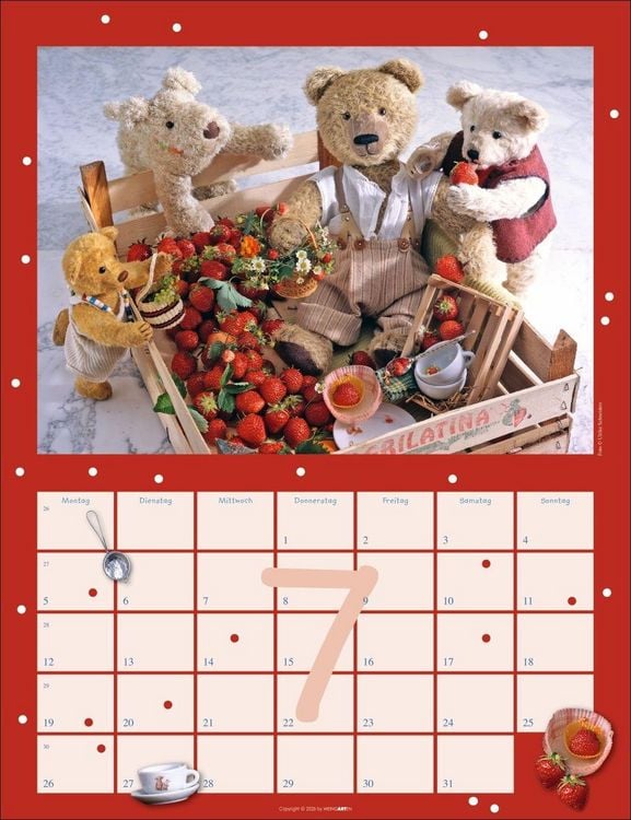 Produktbild: Teddyb&auml;ren Kalender 2027