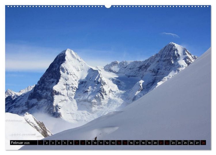 Produktbild: Eiger, M&ouml;nch und Jungfrau 2026 (hochwertiger Premium Wandkalender 2026 DIN A2 quer), Kunstdruck in Hochglanz