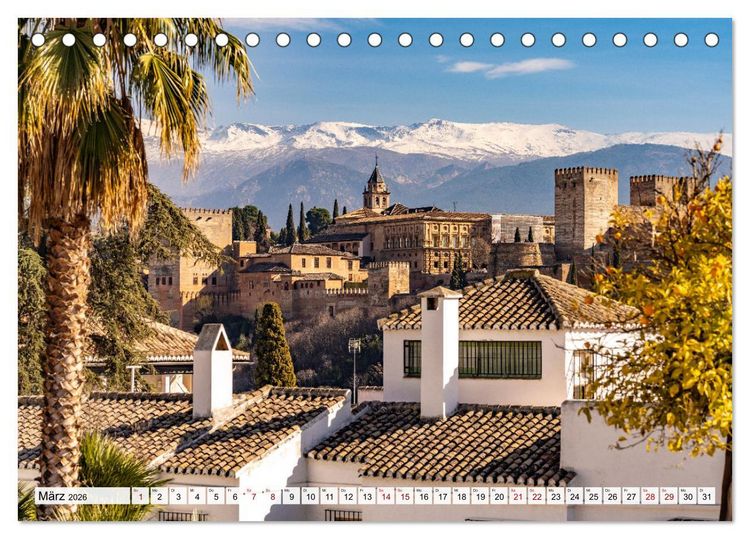Produktbild: Andalusien - Granada (Tischkalender 2026 DIN A5 quer), CALVENDO Monatskalender