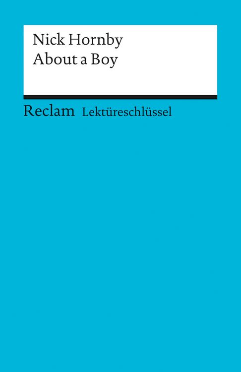 Produktbild: Lekt&uuml;reschl&uuml;ssel zu Nick Hornby: About a Boy