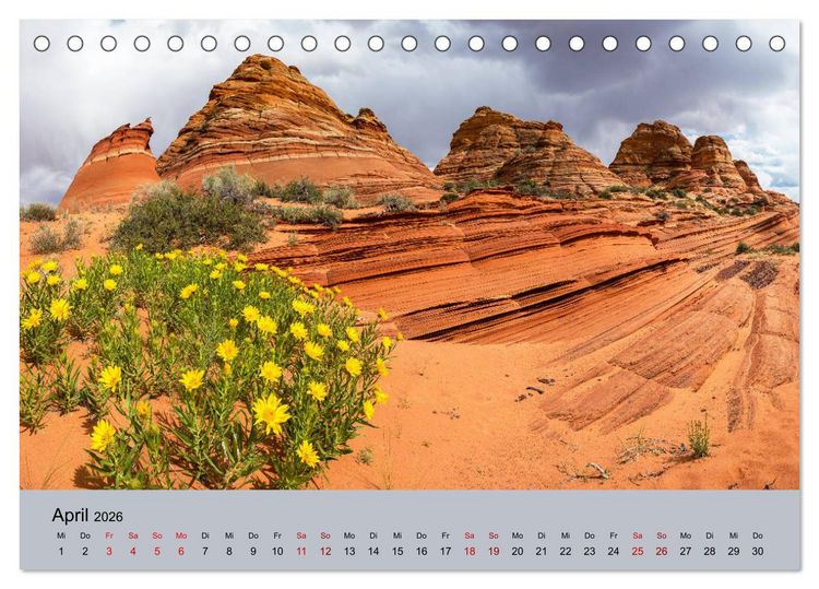 Produktbild: Magische Landschaften - Unterwegs im S&uuml;dwesten der USA (Tischkalender 2026 DIN A5 quer), CALVENDO Monatskalender