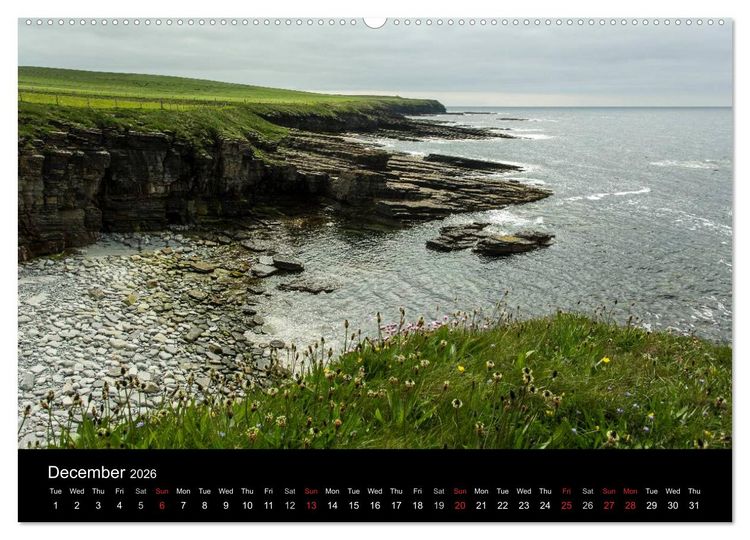 Produktbild: The Mainland Orkney - Scotland's Islands (High Quality Premium Wall Calendar 2026 DIN A2 landscape),CALVENDO 12 Month Wall Calendar