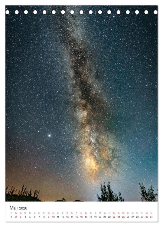 Produktbild: Milchstra&szlig;e - Unsere faszinierende Galaxie. (Tischkalender 2026 DIN A5 hoch), CALVENDO Monatskalender
