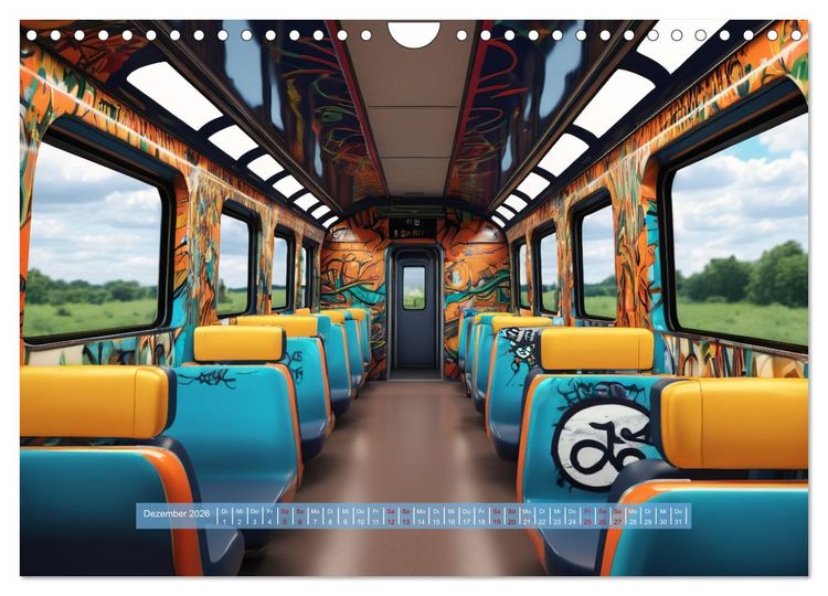 Produktbild: Graffiti Train (Wandkalender 2026 DIN A4 quer), CALVENDO Monatskalender