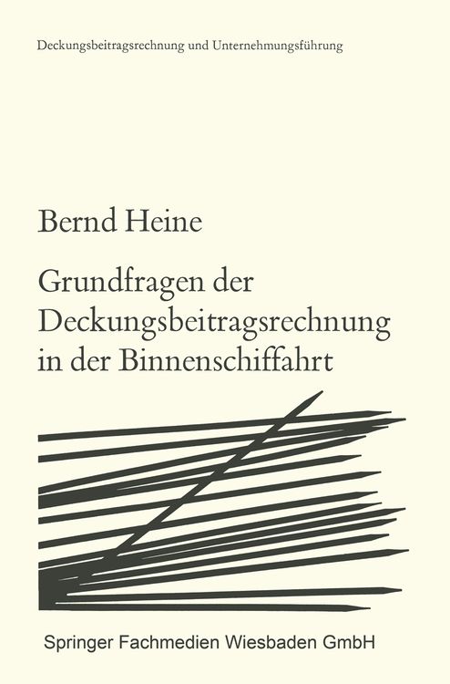 Produktbild: Grundfragen der Deckungsbeitragsrechnung in der Binnenschiffahrt
