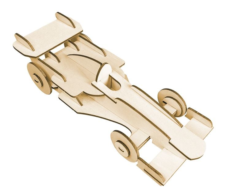 Produktbild: PEBARO 850/11L - Holzbausatz Rennwagen, Laser cut Bastelset