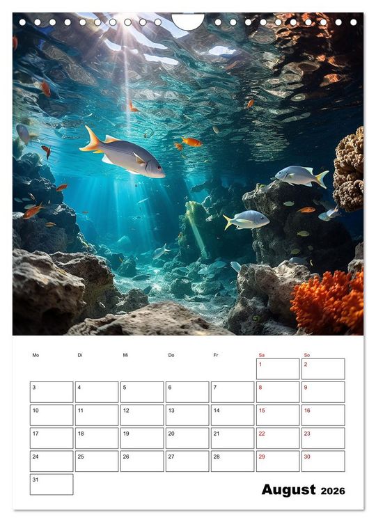 Produktbild: T&uuml;rkisblauer Genuss (Wandkalender 2026 DIN A4 hoch), CALVENDO Monatskalender