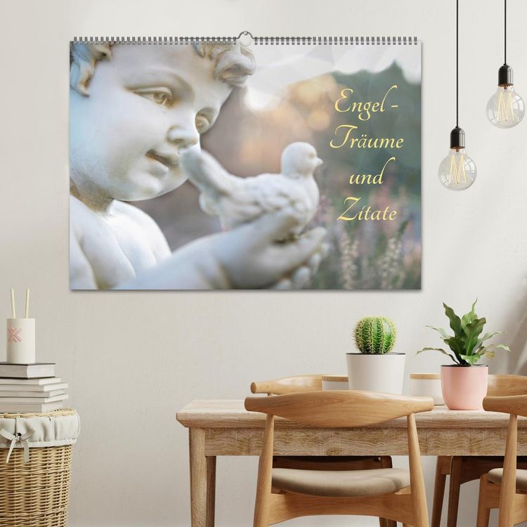 Produktbild: Engel - Tr&auml;ume und Zitate (Wandkalender 2026 DIN A2 quer), CALVENDO Monatskalender