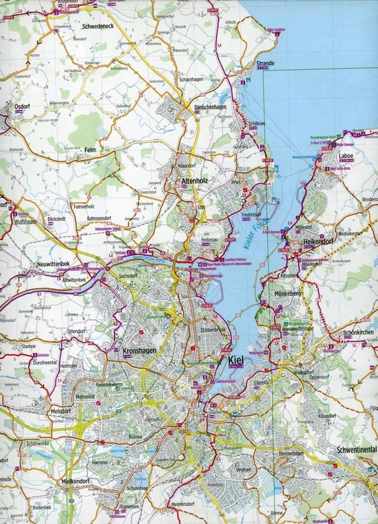 Produktbild: Radkarte Kiel Neum&uuml;nster Rendsburg (RK-SH04)