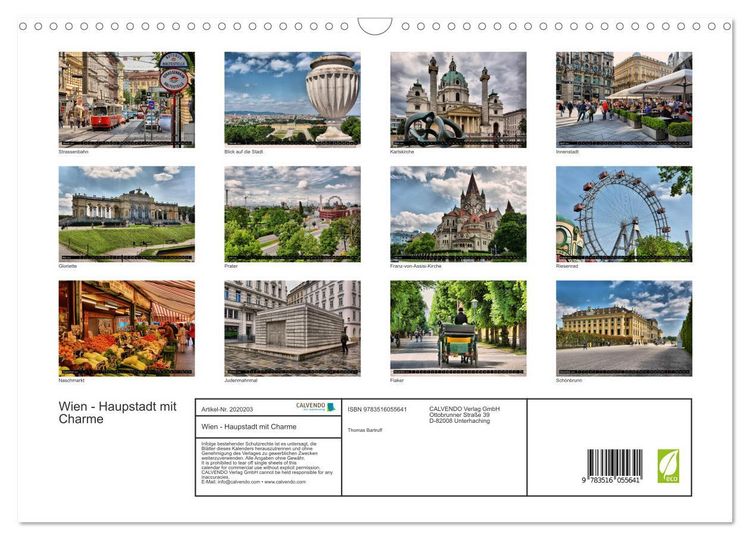 Produktbild: Wien - Haupstadt mit Charme (Wandkalender 2026 DIN A3 quer), CALVENDO Monatskalender