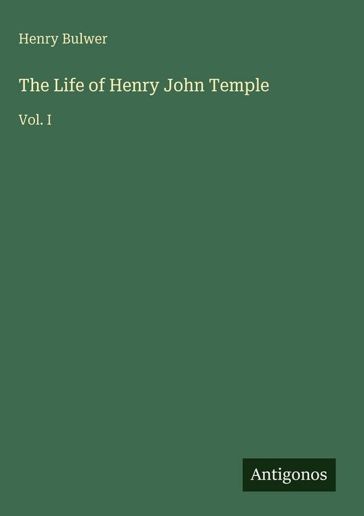 Produktbild: The Life of Henry John Temple