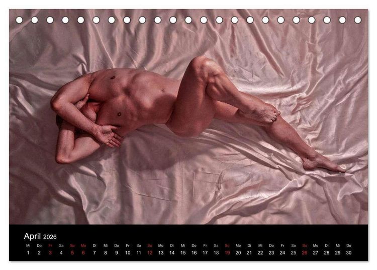 Produktbild: M&Auml;NNER - AKTE ZWISCHEN KRAFT UND SINNLICHKEIT (Tischkalender 2026 DIN A5 quer), CALVENDO Monatskalender