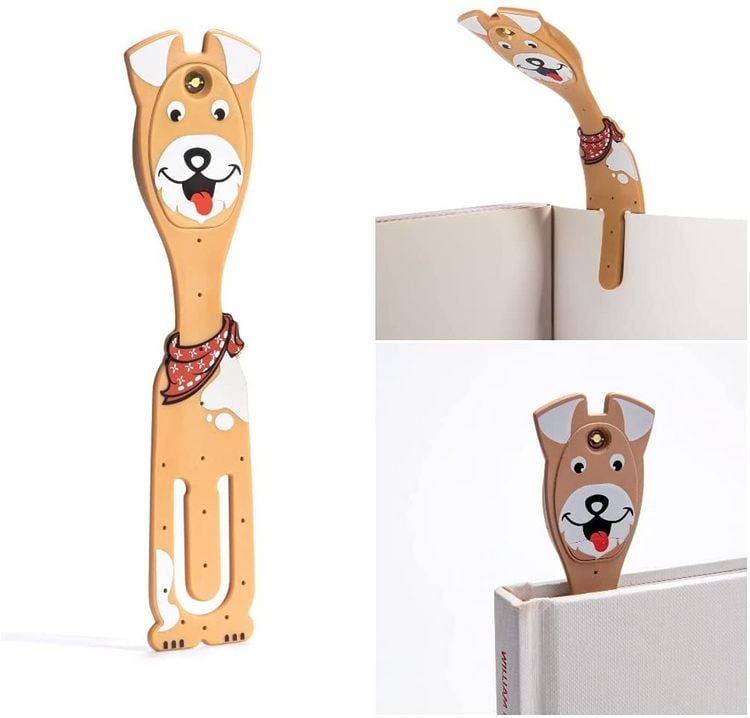 Produktbild: Flexilight Animal Leselicht Hund &ndash; 2-in-1 LED-Leselampe & Lesezeichen