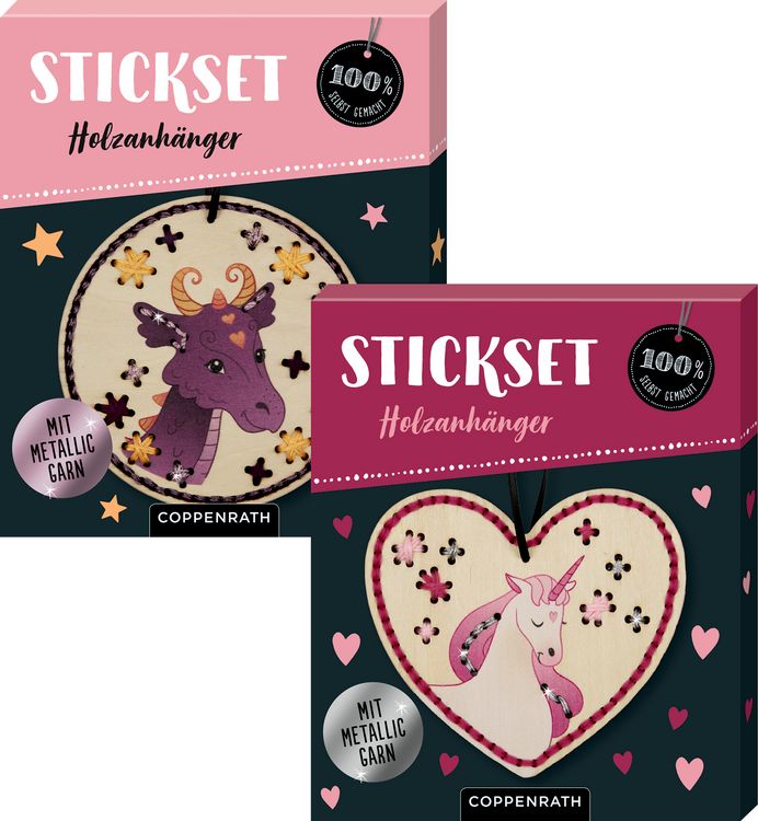 Produktbild: Sticken auf Holzanh&auml;ngern