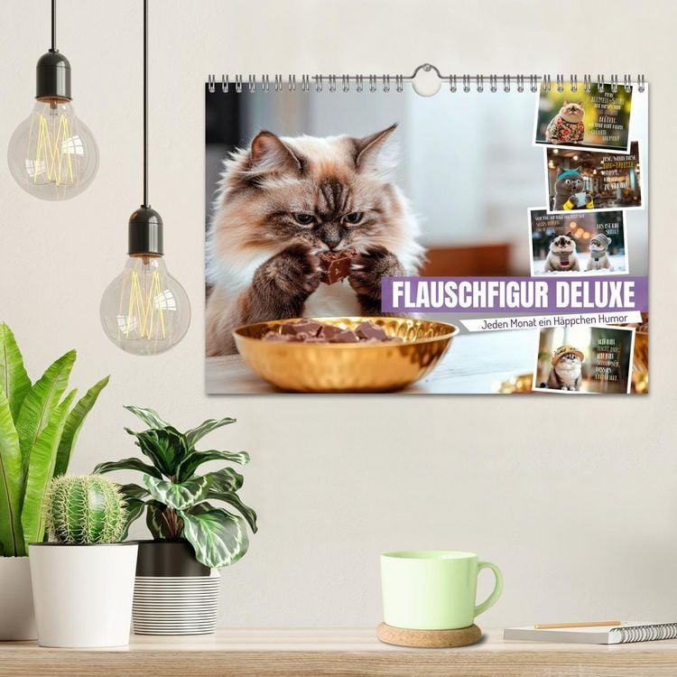 Produktbild: FLAUSCHFIGUR DELUXE Jeden Monat ein H&auml;ppchen Humor (Wandkalender 2026 DIN A4 quer), CALVENDO Monatskalender