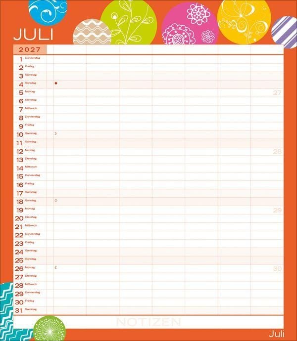 Produktbild: Multiplaner - Colour your time 2027