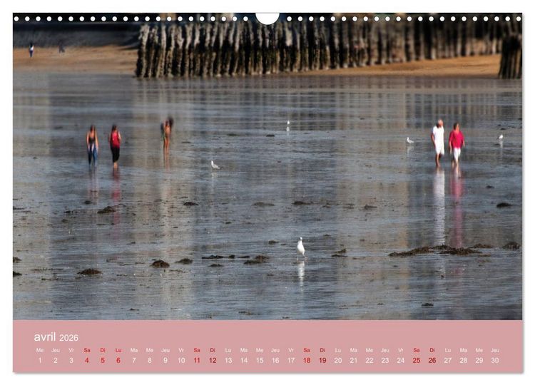 Produktbild: Sillonnez la plage (Calendrier mural 2026 DIN A3 vertical), CALVENDO calendrier mensuel
