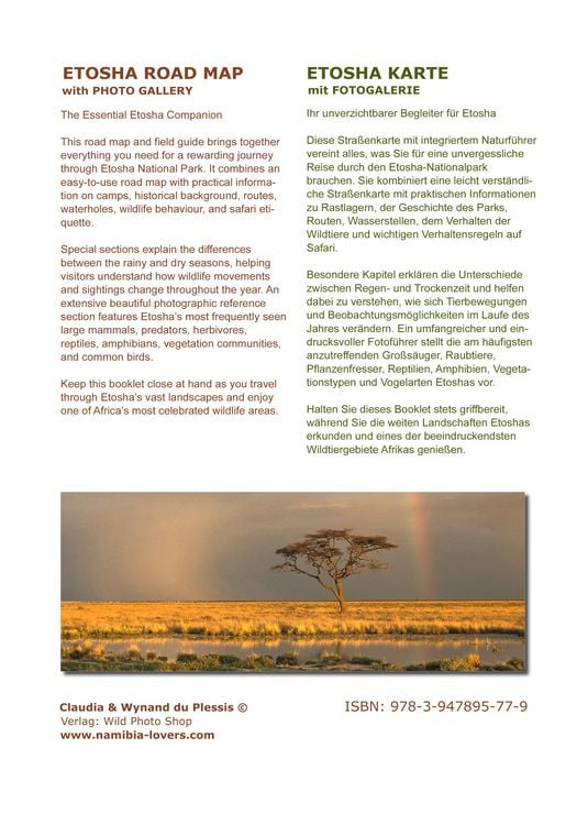 Produktbild: ETOSHA KARTE mit Fotogalerie
