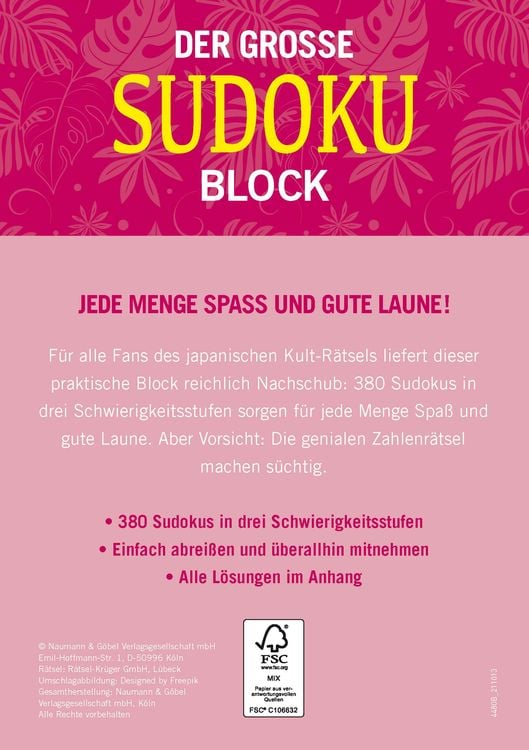 Produktbild: Der große Sudokublock Band 6