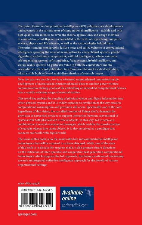 Produktbild: Internet of Things and Inter-cooperative Computational Technologies for Collective Intelligence
