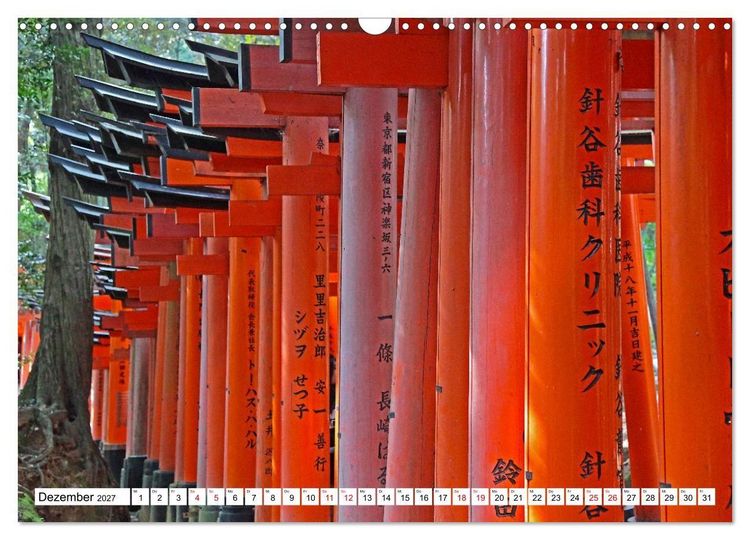 Produktbild: Japan Gl&uuml;cksbringer (Wandkalender 2027 DIN A3 quer), CALVENDO Monatskalender
