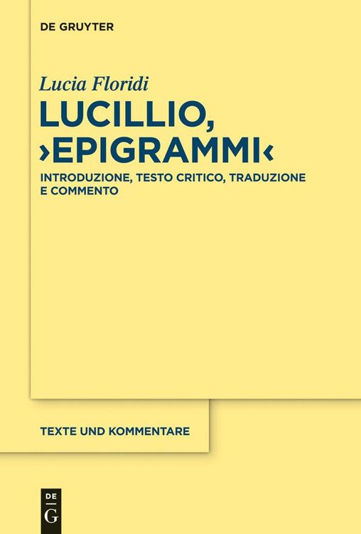 Produktbild: Lucillio, "Epigrammi"
