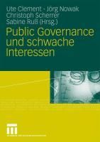 Produktbild: Public Governance und schwache Interessen