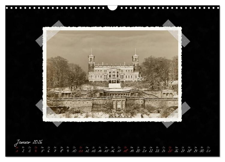 Produktbild: Dresden - Ein Kalender mit Fotografien wie aus einem alten Fotoalbum (Wandkalender 2026 DIN A3 quer), CALVENDO Monatskalender