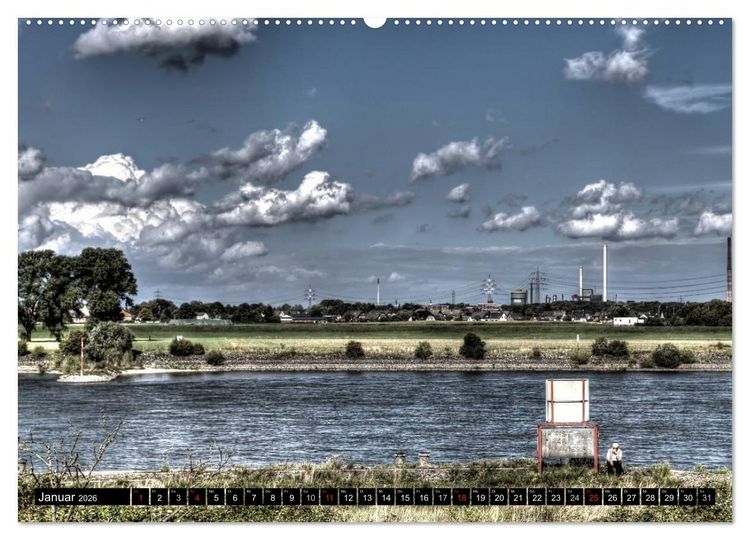 Produktbild: Duisburg am Rhein - R(h)einblicke (hochwertiger Premium Wandkalender 2026 DIN A2 quer), Kunstdruck in Hochglanz