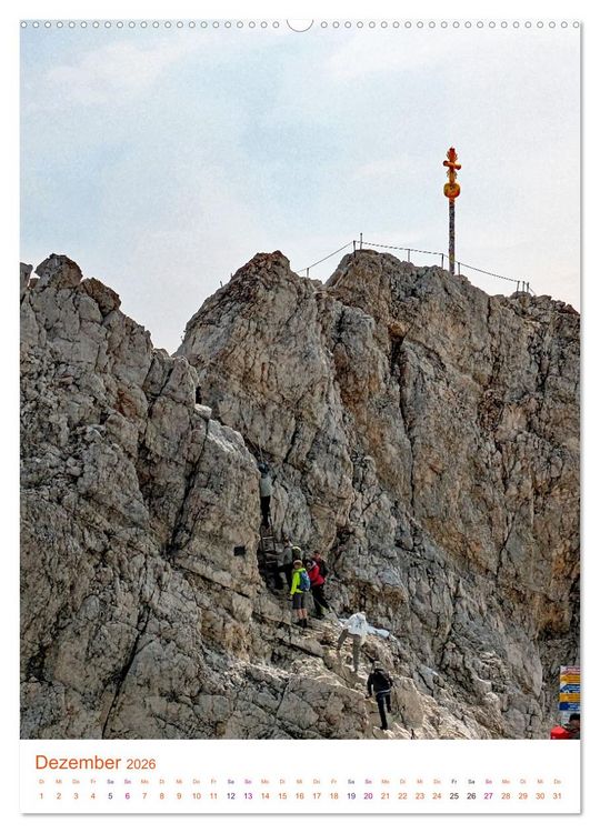 Produktbild: Gl&uuml;cksgef&uuml;hle auf dem Berg - Highlight Zugspitze (hochwertiger Premium Wandkalender 2026 DIN A2 hoch), Kunstdruck in Hochglanz