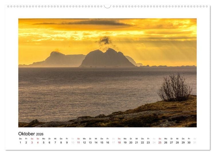 Produktbild: Magisches Nordland. Eine Reise in das Herz Skandinaviens (hochwertiger Premium Wandkalender 2026 DIN A2 quer), Kunstdruck in Hochglanz