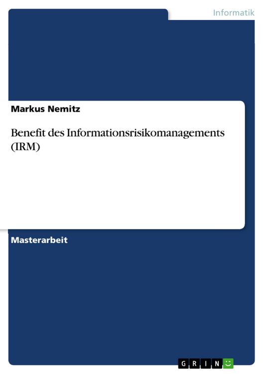 Produktbild: Benefit des Informationsrisikomanagements (IRM)