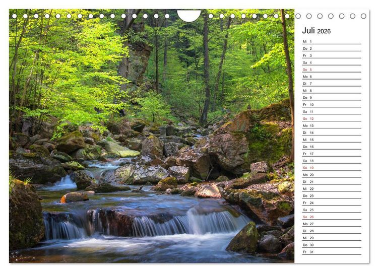 Produktbild: Landschaften im Harz (Wandkalender 2026 DIN A4 quer), CALVENDO Monatskalender