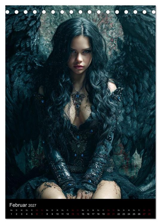 Produktbild: Gothic Angels (Tischkalender 2027 DIN A5 hoch), CALVENDO Monatskalender