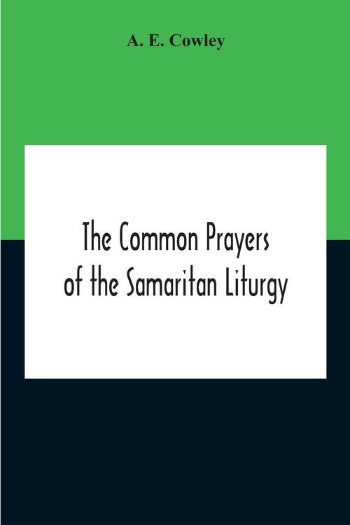Produktbild: The Common Prayers Of The Samaritan Liturgy