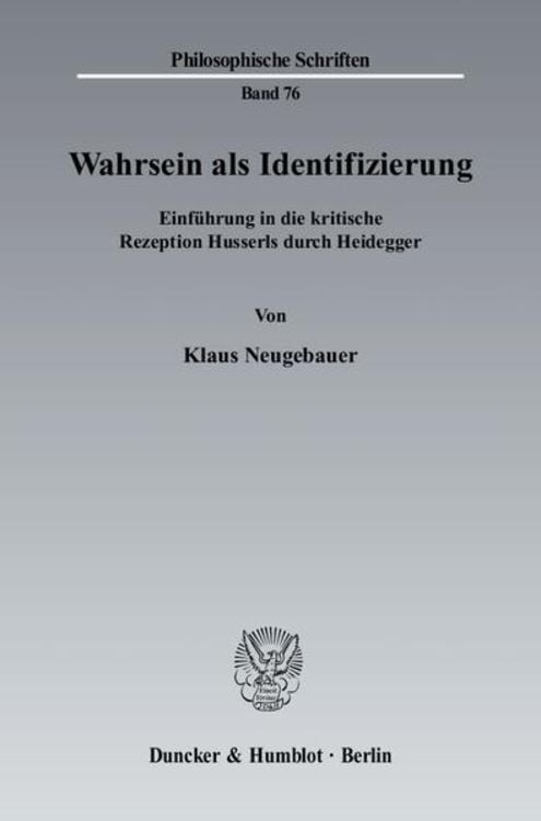 Produktbild: Wahrsein als Identifizierung.