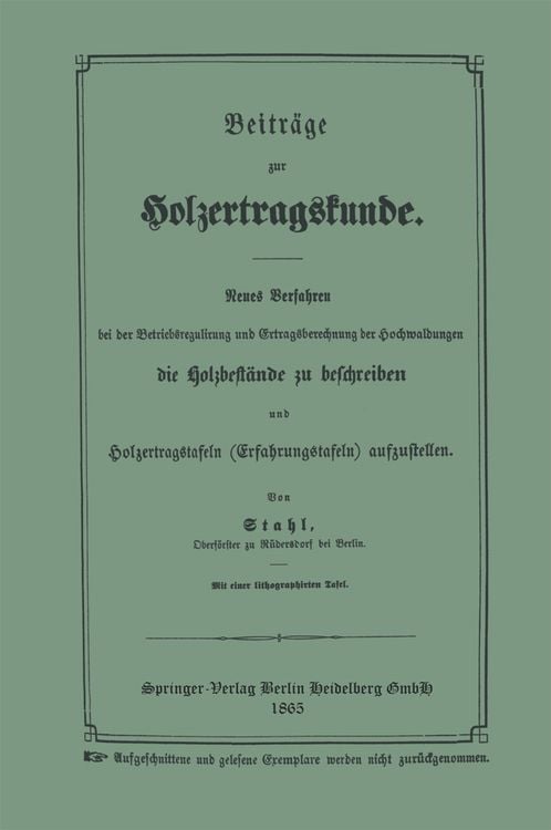 Produktbild: Beitr&auml;ge zur Holzertragskunde