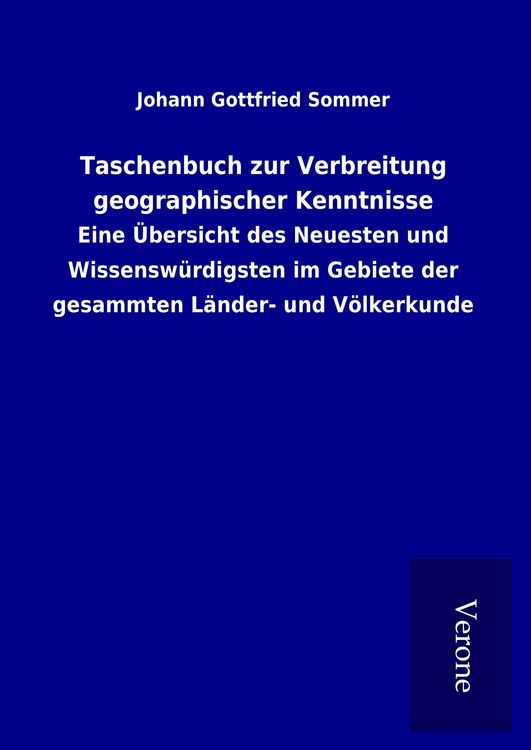 Produktbild: Taschenbuch zur Verbreitung geographischer Kenntnisse