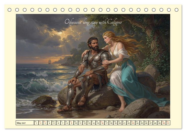 Produktbild: The adventurous journey of Odysseus (Desk Calendar 2027 DIN A5 landscape), CALVENDO 12 Month DeskCalendar