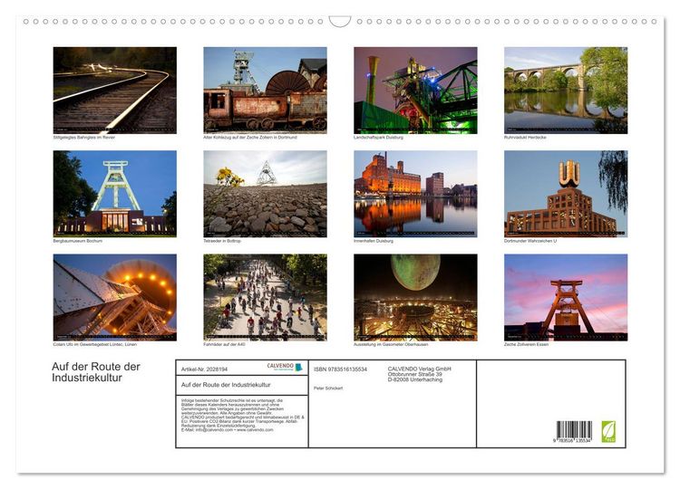 Produktbild: Auf der Route der Industriekultur (Wandkalender 2026 DIN A2 quer), CALVENDO Monatskalender